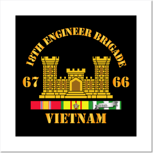 Army - 18th Engineer Bde Branch 66-67 w VN SVC Posters and Art